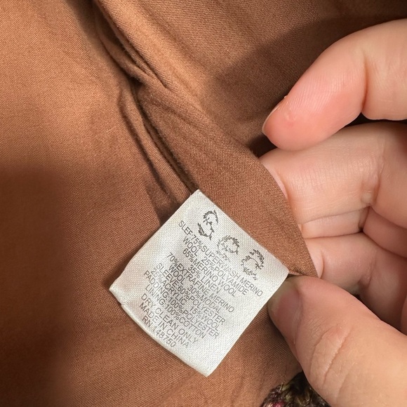 Sea New York Felicity Crochet & Sherpa Sleeve Jacket Brown Multi XXS - Picture 7 of 9